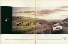 Audi Car Magazine Print Advertising 250 ch S4 VTG 2pg 1990s 1999
