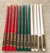 12 Vintage Taper Candle Sticks 12" Made In USA Elkin NC Christmas Holiday NIP