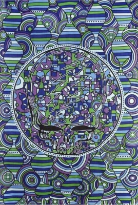 New Mini Under the Sea 30x45'' Grateful Dead Tapestry Blue Green Steal Your Face