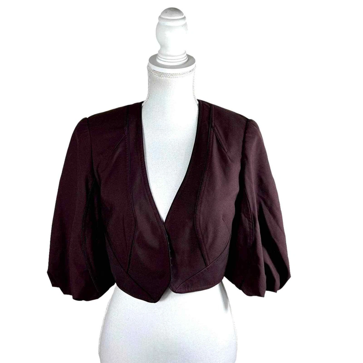 Burgundy top bolero jacket