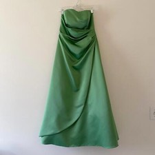 DAVIDS BRIDAL green strapless maxi formal gown 