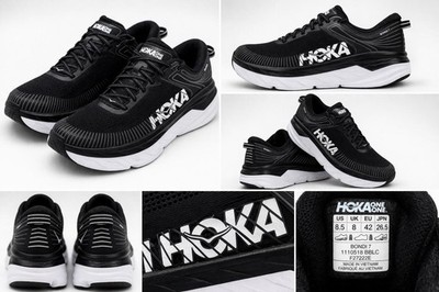 Size 8.5 - Hoka One One HOKA Bondi 7 Black White W