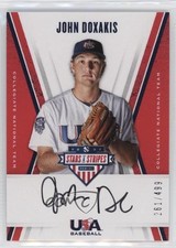 2019 Panini USA Baseball Stars & Stripes Black Ink 261/499 John Doxakis Auto 4z8