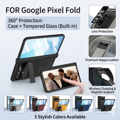 Für Google Pixel Fold Hülle PU Leder 360 Schutz Magnetscharnier