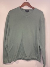 Banana Republic Mens Sweater XL V Neck Knit Cotton Classic Preppy Career Basic