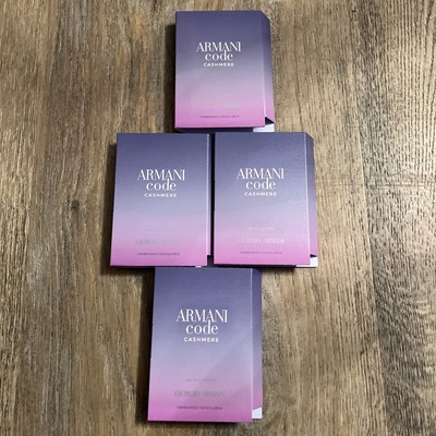 4-Pack Giorgio Armani Code CASHMERE EDP Sample Spray 0.04oz/1.2ml Each