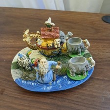 Noah's Ark Mini Tea Set Decorative Figurines Animals, Noah- Read