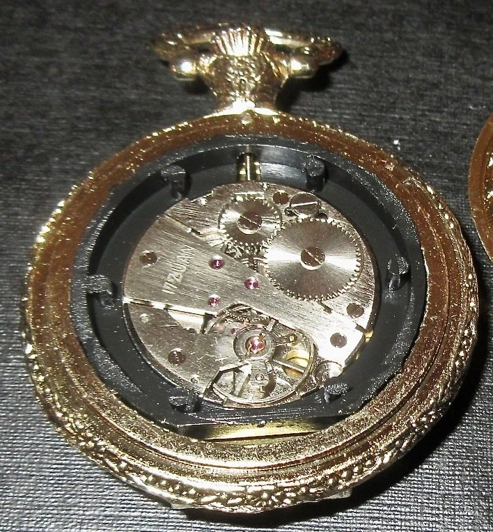 Taschenuhr mechanisch Klappdeckeluhr Jagd -Motiv 17 Jewels  -828- - Bild 4 von 4