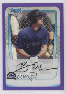 2011 Bowman Chrome Prospects Purple Refractor 48/700 Ben Paulsen #BCP34 a2v