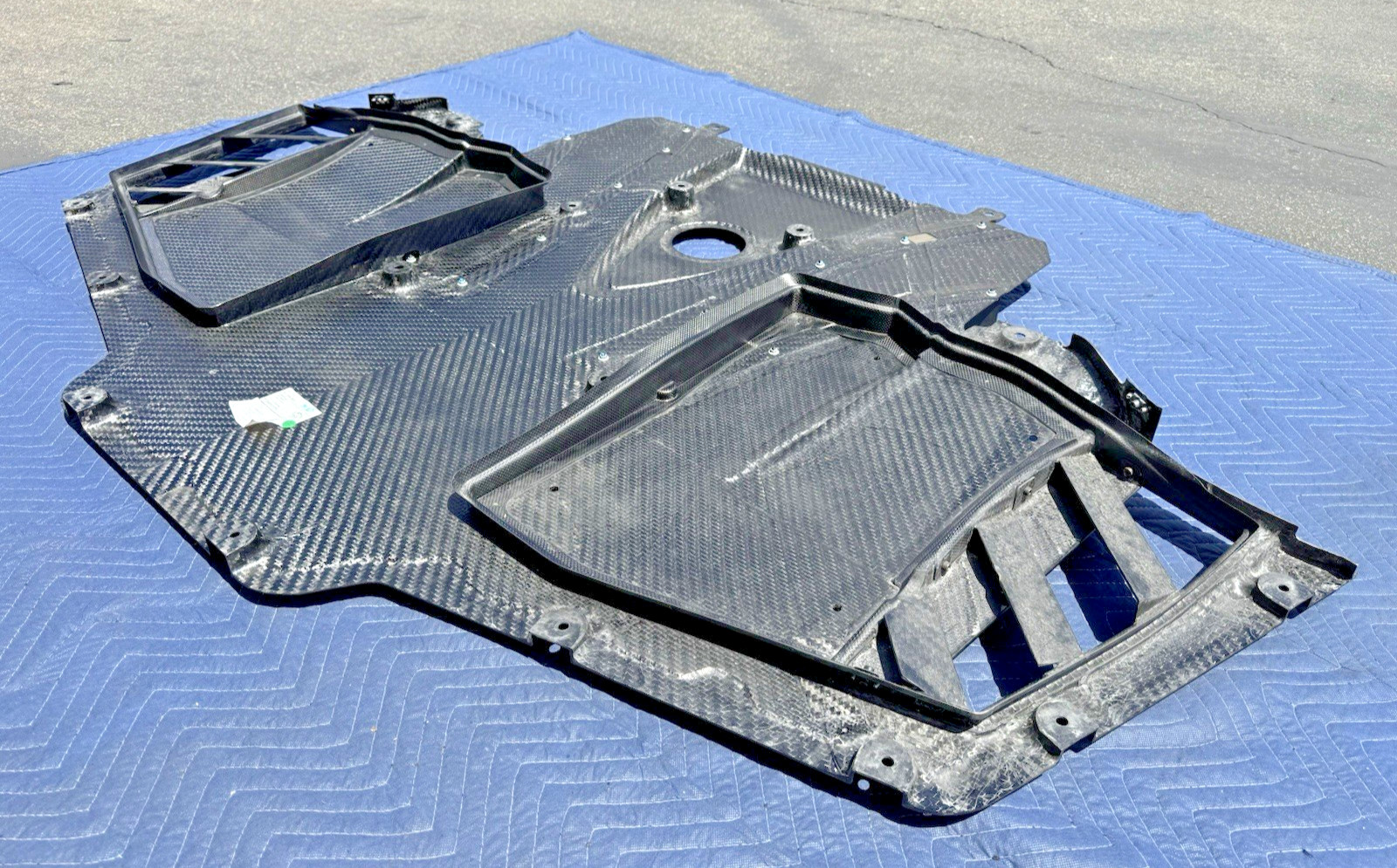 Ferrari 488 Challenge Carbon Fiber Front Bumper Splitter Undertray Panel Shield