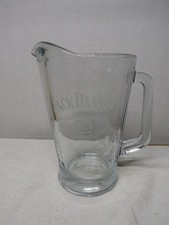 9" Jack Daniels Old No. 7 Brand Tennessee Whiskey Etched Heavy Glass Pitcher