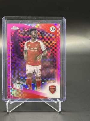 2025-26 Topps Premier League Bukayo Saka Pink Checkerboard /250