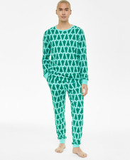 Holiday Lane Men's Trees Cotton Matching Family Pajamas Set, SIZE M NWT