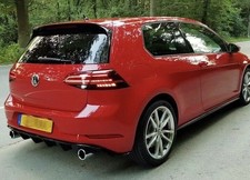 Échappement sport + diffuseur arrière Maxton GTI Look pour VW Golf 7...