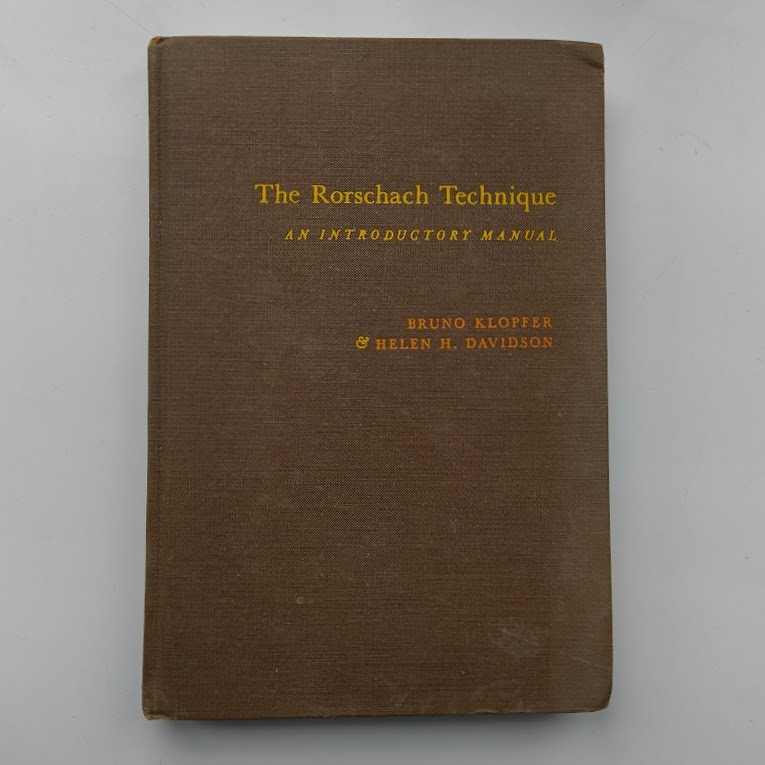 The Rorschach Technique : An Introductory Manual 1962 Hardcover Book