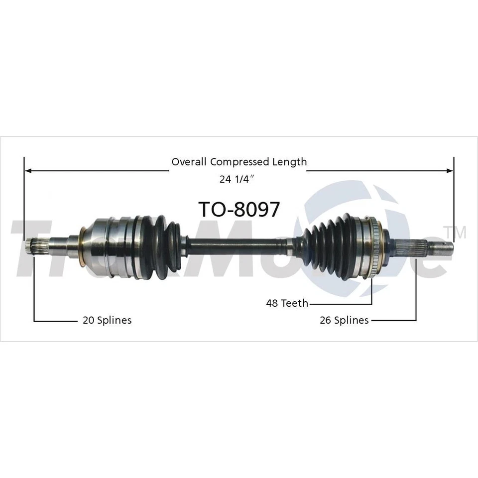 Par de ejes delanteros CV SurTrack transmisión automática para Toyota RAV4 FWD Foto 3 de 3
