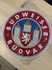 BUDWEISER BUDVAR Blechschild 25cm Durchmesser - NEU & OVP