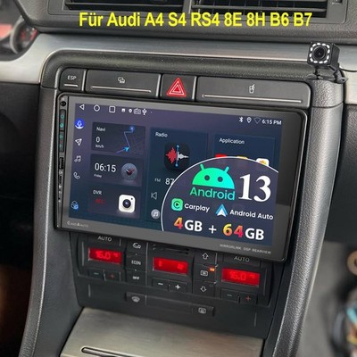4+64G Android 13 Carplay Autoradio KAM Für Audi A4 8E 8H B6 B7 00-2009 Navi WIFI