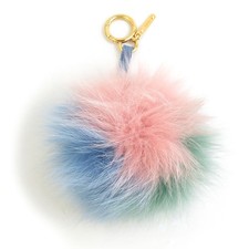 Autentico ciondolo FENDI multicolore pelliccia/metallo - h31910a