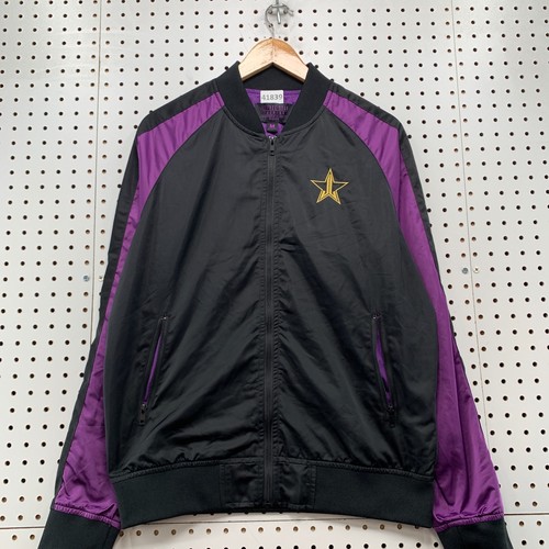 Jeffree StarJacket Mens Medium Black Purple Gold Crown Embroidered 22.5x26 - Picture 4 of 15