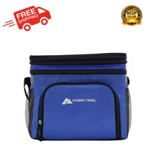 Ozark Trail Soft-Sided 12-Can Cooler Bag Insulated Leakproof Travel Tote Blue