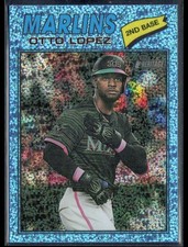 2026 Topps Heritage #345 Otto Lopez Chrome Light Blue Sparkle Refractors