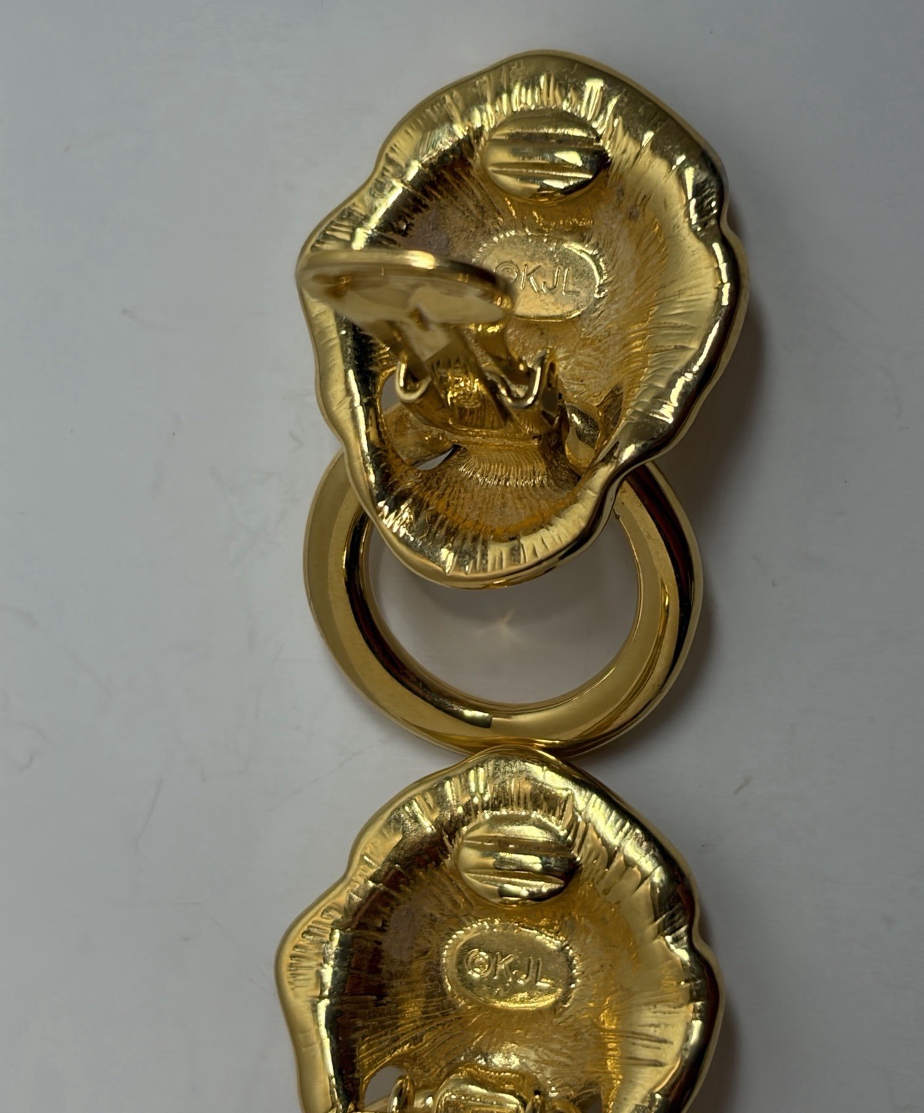 Kenneth Jay Lane KJL Signed Lion Head Door Knocke… - image 9