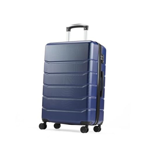 20-Inch Blue Expandable Hardside Spinner Luggage with TSA Lock