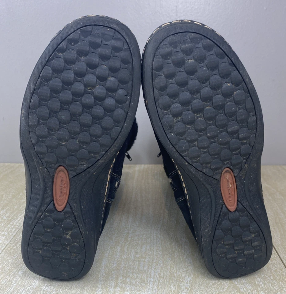 Botas de neve Baretraps camurça preta forrada de pele sintética inverno tamanho 9M sistema Stay Dry - Imagem 3 de 4