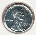 1943 WWII Lincoln Wheat Steel Penny Collectible US Collection Very Good War Coin