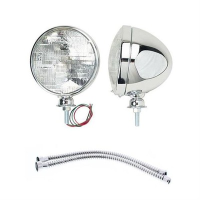 Universal Dietz-Type Stainless Steel 7'' Headlights & 12'' Conduit Set