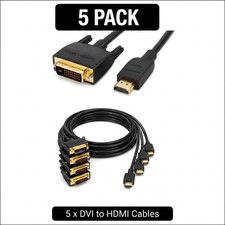 Amazon Basics HDMI to DVI Cable 6 Feet (5 Pac...