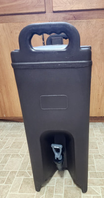 SiLite 5-gal Gallon Beverage Dispenser 2 handle dark brown #456-LD500-01GOV