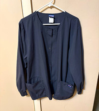 Cherokee Workwear Womens Scrub Jacket Sz L Pewter