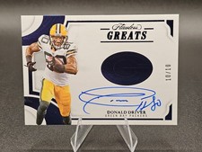 Donald Driver 2025 Panini Flawless Football Greats Auto Sapphire /10 Packers KG