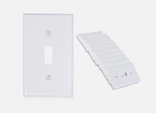 10-Pack Single-Gang Toggle Switch Wall Plate Wall Switch Cover in White