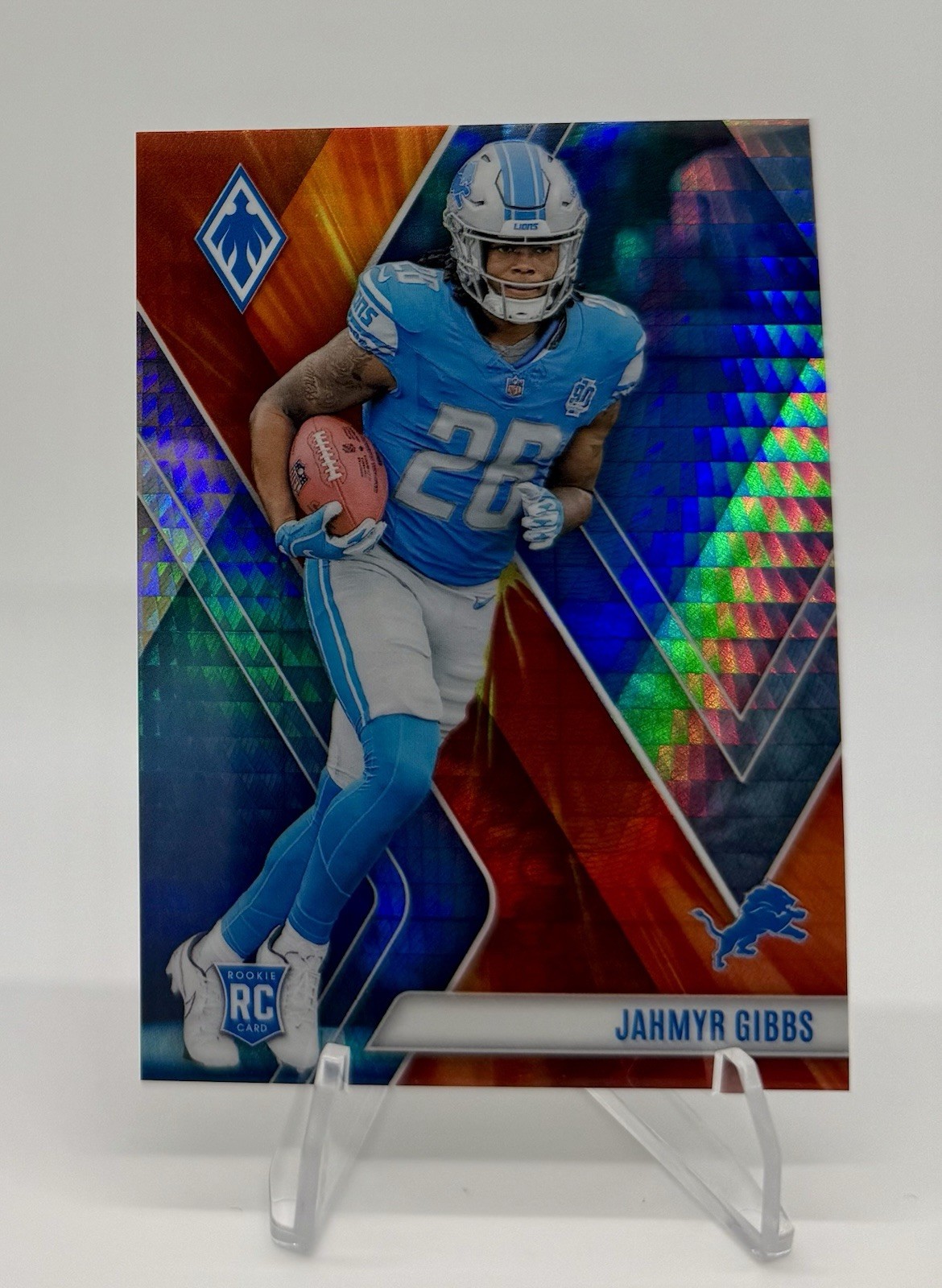 2023 Panini Phoenix Rookies Jahmyr Gibbs #105 Fire Burst /340 (RC) Detroit Lions
