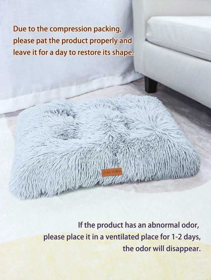 Cama calmante para mascotas S-XXL perro gato perrera para dormir cachorro alfombra súper suave almohadilla nido cálido Foto 3 de 4