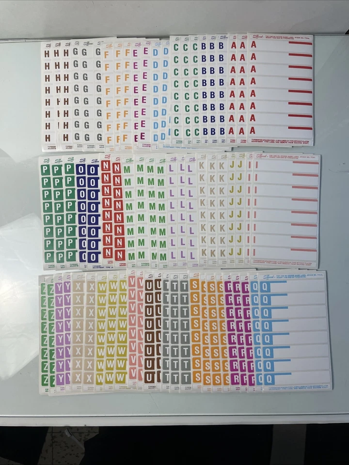 Smead AlphaZ Color Coded File Labels Starter Kit TTN-ASMT A–Z Set 566 Labels NEW - Image 3 of 4