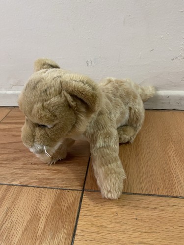 2003 SOS Save Our Space Stuffed Plush Baby Lion Cub Soft Cuddly Stitch Tag Tan - Picture 3 of 8