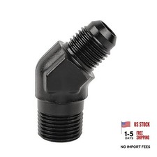 6AN Male Flare to 3/8" NPT Pipe Fitting Adapter 6AN to 3/8 NPT 45 Degree