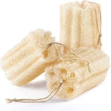 Natural Loofah Exfoliating Body Scrubber Loofah Sponge Bath Shower Loofah 3PCS