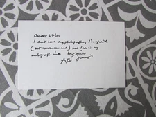 Alan Bennett Playwright Author & Actor Original Hand Signed Card