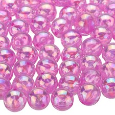 100pcs Acrylic Round Beads AB Colors 12mm Loose Craft Beads Rose AB