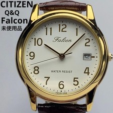 Citizen Q Q Falcon Quartz Watch Unused White Dial Battery Replaced