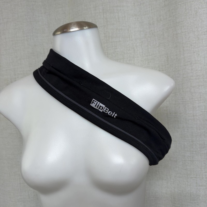 FLIPBELT Black Running Waist Belt Storage Pouch Gym Exercise  R