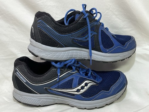 Saucony Mens Cohesion 12 Running Shoes Size 11W 11 W Wide EUC Blue