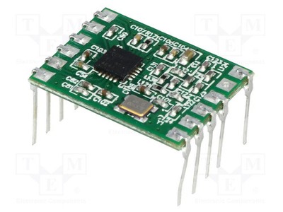 1,8÷3,6VDC Modul: RF 10dBm SPI THT 434MHz -110dBm 21,5x15,6mm
