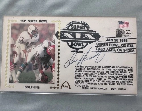 Dan Marino Miami Dolphins Signed Super Bowl XIX Commemorative Envelope COA