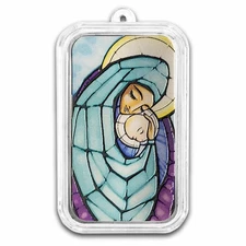2025 1 oz Silver Colorized Bar - Mary Holding Baby Jesus